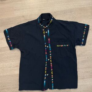 Blue Navy Boys guayabera shirt 👕